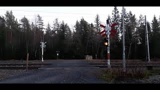 Sandermosen Planovergang 3  3112020  Sandermosen Railroad crossing 3 [upl. by Yelnet]