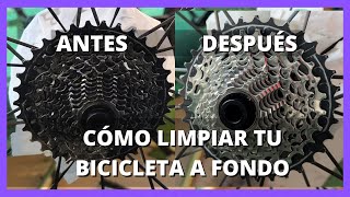 CÓMO LIMPIAR TU BICICLETA A FONDO PASO A PASO  FÁCIL Y EN CASA 🧽💦 [upl. by Gage]