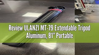 Review ULANZI MT79 Extendable Tripod Aluminum 81quot Portable Adjustable Light Stand with 14quot Screw [upl. by Clarie469]