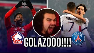 Lille 11 PSG • GOAL REACTIONS Ligue 1 🔥 Mbappe [upl. by Gough102]