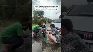 Niat nyuci motor malah kanalpotnya dimasukin air [upl. by Ecnerwal]