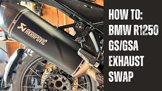 How to Remove and Install a BMW R12001250 GSGSA Exhaust [upl. by Oicnaneb]