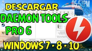 DESCARGAR DAEMON TOOLS PRO 6 PARA WINDOWS 7 8 10  2017 [upl. by Ariaj]