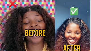 HOW TO  RESTORE  REVIVE OLD CURLY WIG stop matted Hair with crazy shedding [upl. by Rabka]