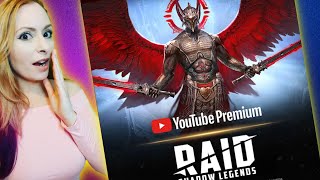 ⭐ A FREEBIE From RAID FREE YouTube Premium Leila REACTS ⭐ RAID Shadow Legends [upl. by Gilson]