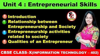 Entrepreneurial Skills Class 10 Part  1  CBSE Class 10 Employability Skills  IT 402 [upl. by Buddie54]