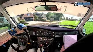 Onboard SS Koekelare 2  Hemicuda Rally 2023  Mercedes 190E 23 16v [upl. by Eitra944]