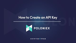 How to create an API key with Poloniex [upl. by Liane]