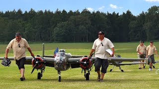 20ft B25 Together With Two Giant Messerschmitt Bf109 G [upl. by Jermayne]