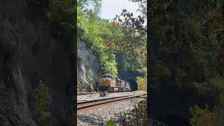 CSX coal train roars coming out of the Catoctin tunnel [upl. by Gratt]