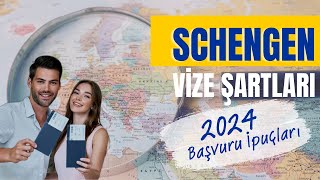 Schengen Vize Başvuru Şartları Pasaport Maddi Kaynak Sigorta [upl. by Aelam780]