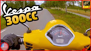 300cc Fully Automatic Scooter  Test Ride  First Time Riding A Vespa GTS 300 [upl. by Norven]