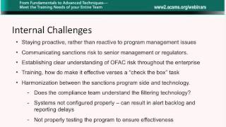 Managing an Effective OFAC Compliance Program [upl. by Servais]