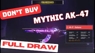 Mythic AK47 Radiance FULL DRAW amp REVIEW  Ultraviolet Mythic Drop  Scylla  Light Runner  CODM [upl. by Meg]