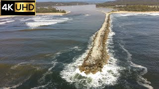 Moruya Breakwall  Drone Footage 4K [upl. by Reerg155]