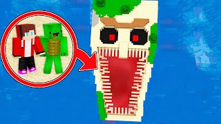 MIKEY AND JJ FOUND GIANT SCARY ISLAND in Minecraft  CURSED ISLAND SURVIVAL [upl. by Sukey]