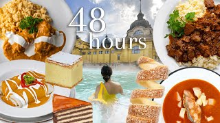 Eating Only Hungarian Food in BUDAPEST for 48 Hours 🥞🍰🍲 [upl. by Welcome]