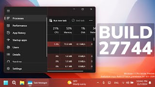 New Windows 11 Build 27744 – New Design Changes Start Menu Change New Apps and Fixes Canary [upl. by Aissila]