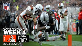 Cleveland Browns vs Las Vegas Raiders  2024 Week 4 Game Highlights [upl. by Lundin]