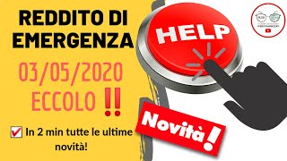 REDDITO DI EMERGENZA ECCO COME SARÀ fino a 800€ per chi è in DIFFICOLTA ULTIMISSIME MAGGIO 2020 [upl. by Dnomyar]