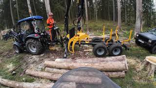 STIHL Buddies mit LOVOL M504 und Rückeanhänger Country 50s 550 Master [upl. by Yenduhc225]