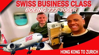 SWISS Boeing 777 Business Class from Hong Kong to Zurich [upl. by Nylyoj]