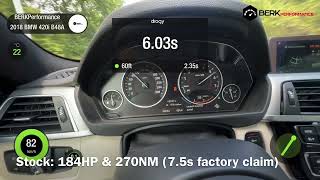 292HP amp 432NM CHIPPED BMW 320i  420i B48 Stock vs Tuned acceleration  BERKPerformance Chiptuning [upl. by Ettena]