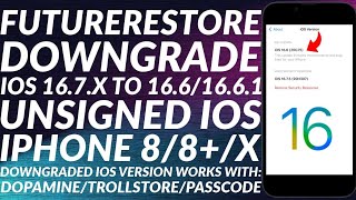 How to downgrade iOS 167x to iOS 1661661 for iPhone 88X  A11 Downgrade  Full Guide [upl. by Cleodel]