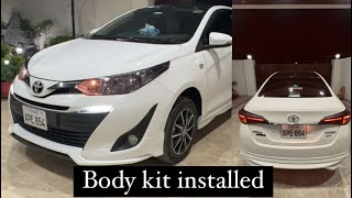 Toyota Yaris modifications start  Body kit installed yaris X riyanism  colorsofsaad [upl. by Schilit525]