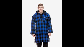 Swanndri Mens Original LaceUp Wool Bushshirt  Blue Black Check [upl. by Miyasawa]