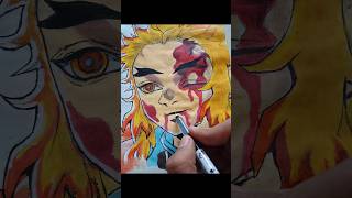 Making Rengoku from demon slayer ❤️‍🔥✨ drawing rengoku demonslayer [upl. by Timus839]