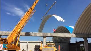 How Truss less Roofing are Erecting at site  Truss less Roofing  dome structure without truss [upl. by Roede]