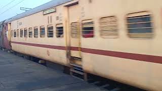 Up Sealdah  Jangipur Road Express train is crossing Hooghly Ghat Rly Station  Short Video  E R [upl. by Kennith297]