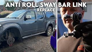 Replacing an Anti Roll Bar Link  Nissan Navara 2012 [upl. by Tertias]