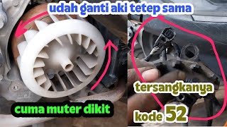 ⭕ VARIO 110 ESP TIDAK BISA STARTER GANTI AKI SAMPE MUNCUL KODE 52 CKP 🗿 [upl. by Yroger710]