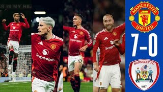 Manchester United Bantai Barnsley 70  Carabao Cup manutd barnsley carabaocup [upl. by Ahouh]