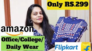 💥Amazon Flipkart Kurti Under 300🌹College Office Wear Kurti🌹Itni Sasti OR Achchi🌹 [upl. by Rozella]