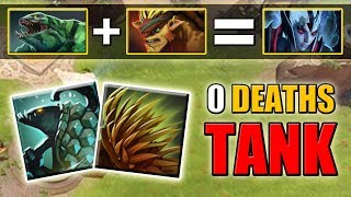 Bristleback Build with Tidehunter passive  0 Deaths Tank Kraken Shell  Bristleback Ability Draft [upl. by Oiraved]