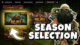 SEASON SELECTION DETAILS  Deep Rock Galactic [upl. by Ahcropal]