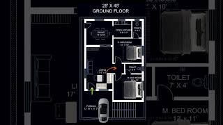 25x45 house plan  25 by 45 house design shorts housedesign homedesign houseplans architecture [upl. by Rees]