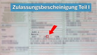 Zulassungsbescheinigung Teil 1 – Schnell erklärt I Kennzeichenboxde [upl. by At961]