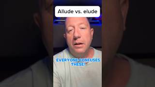 Allude vs Elude—don’t confuse these words learnenglish grammar [upl. by Grover]