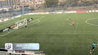 Video de entrenamiento de porteros de fútbol Juego con el pie [upl. by Nosinned]