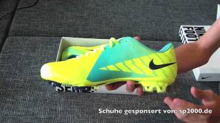 Unboxing Nike Mercurial Vapor Superfly III 3 gelbyellowVolt  New 2012 [upl. by Hillie]