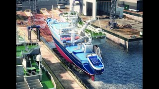 Nodosa Shipyard Animation  Fishing Vesssel Repair Animation  Offshore Animation [upl. by Auhsej572]