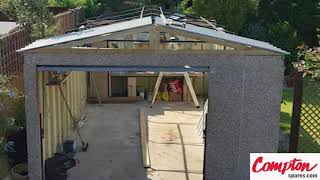 Garage Roof Conversion Flat Roof to Apex on Prefab Pre Fab Concrete Sectional Garage [upl. by Hplodur741]