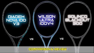 BEST Power Racquets To Try In 2024  Diadem Nova V3 v Wilson Ultra v Solinco Blackout Racquet Review [upl. by Marlette]