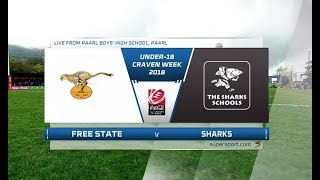 Free State vs Sharks  2018 CocaCola Craven Week [upl. by Apple711]