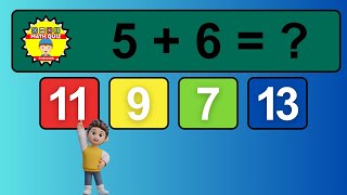 20 Math Quiz for Kids  One Digit Addition Quiz [upl. by Reeba206]