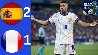 Spain vs France 21 All Highlights Goals  Semi final  UEFA EURO [upl. by Lanni]